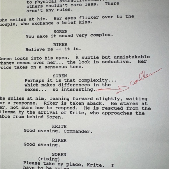 RARE & Authentic Star Trek TNG "The Outcast" (Episode 217) Production Script - - Picture 13 of 13
